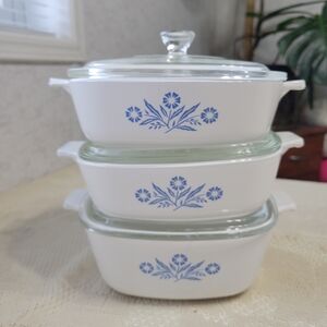 RareVintage CorningWare Blue Cornflower Set! Grandmacore Cottagecore 1960s-1970s
